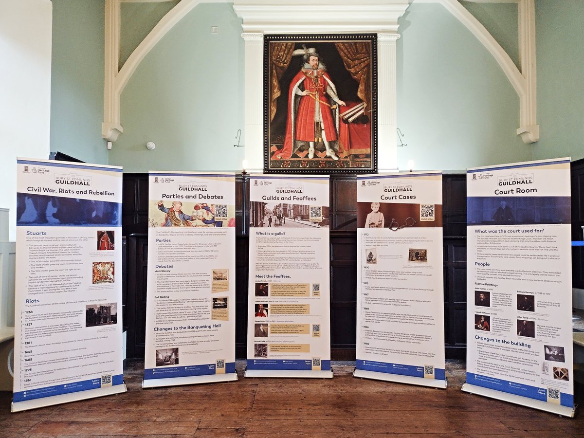 Mayor of Bury St Edmunds, Diane Hind, visited the 'One Town—Many Stories' exhibition at the Guildhall today. A big thank you to Bury Town Council for funding our new roller banners. The exhibition runs until March 24th, 10am-4pm. If you have a chance this weekend pop in!