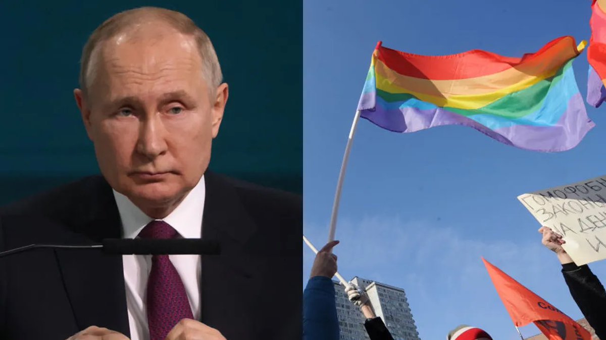 IsralMutombo11's tweet photo. 🚨🚨La Russie frappe fort 🚨
Elle vient d'ajouter le mouvement international #LGBT  à sa liste des " terroristes et extrémistes ". https://t.co/A1DXs4Duvz