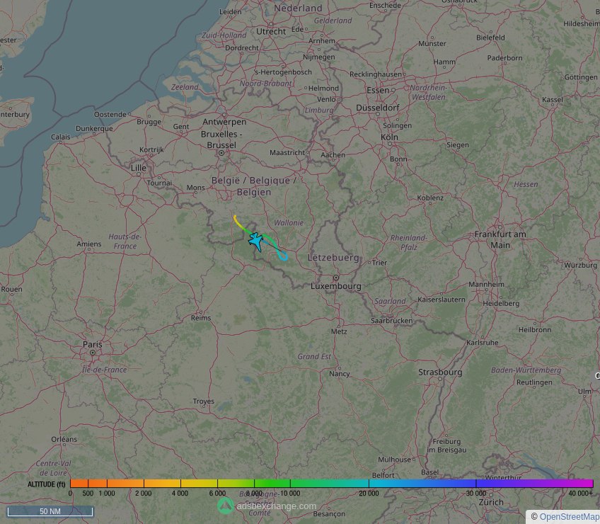IntelskyB's tweet image. 🇧🇪 Belgian Air Component ✈️ F16 ( General Dynamics F-16AM Fighting Falcon ) (FA-132, #44F1A2) was just spotted over 🇧🇪 Namur, #Belgium at ☁️ 20700 ft.

🔴 Live tracking:
global.adsbexchange.com/?icao=44F1A2

🖼️ by doppio.sh