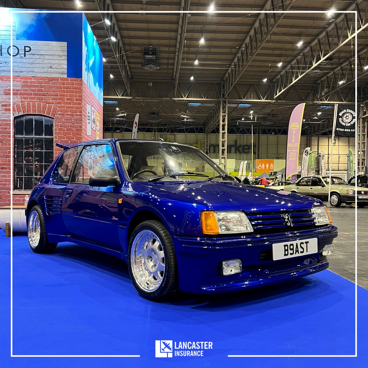 Lancaster_Ins's tweet photo. 🤩 Check out this absolute BEAST of a 205 on the Lancaster Insurance stand (Hall 5, Stand 355)!
#restoshow #necrestorationshow #peugeot205 #classicpeugeot @NECRestoShow https://t.co/yvvF9eT5P7