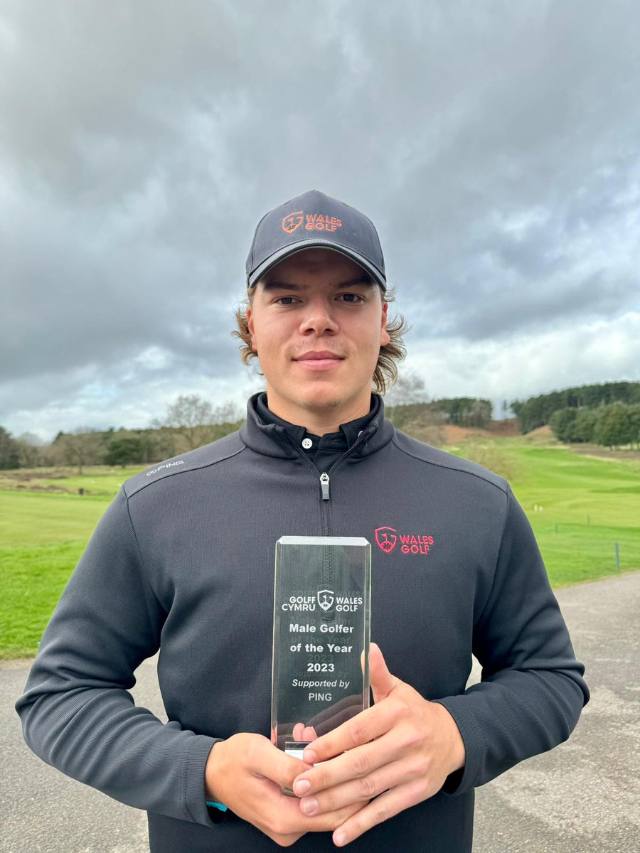 Our PING Male Amateur Golfer of the Year, James Ashfield. Along with an outstanding year representing Wales, James was a member of the 2023 Bollanack Trophy and GB&I Walker Cup Teams playing to the highest standard. Congratulations! | Llongyfarchiadu!