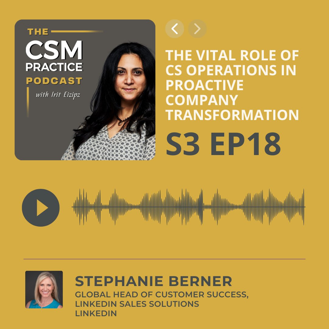CsmPractice's tweet image. Join Irit Eizips and Stephanie Berner as they discover strategies for transforming your organization with &quot;Vision CS 2.0.&quot; Gain insights into the critical role of Customer Success Ops in global growth. Don&apos;t miss this opportunity! loom.ly/Za5Xf8E

#customersuccess