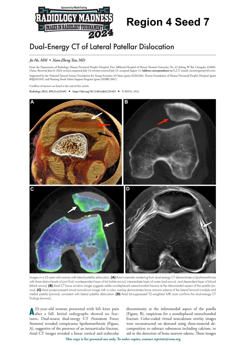 #RadiologyMadness presented by #RadinTraining 

Region 4 First Round Matchup 

Diagnosis 2 vs Diagnosis 7

VOTE BELOW!