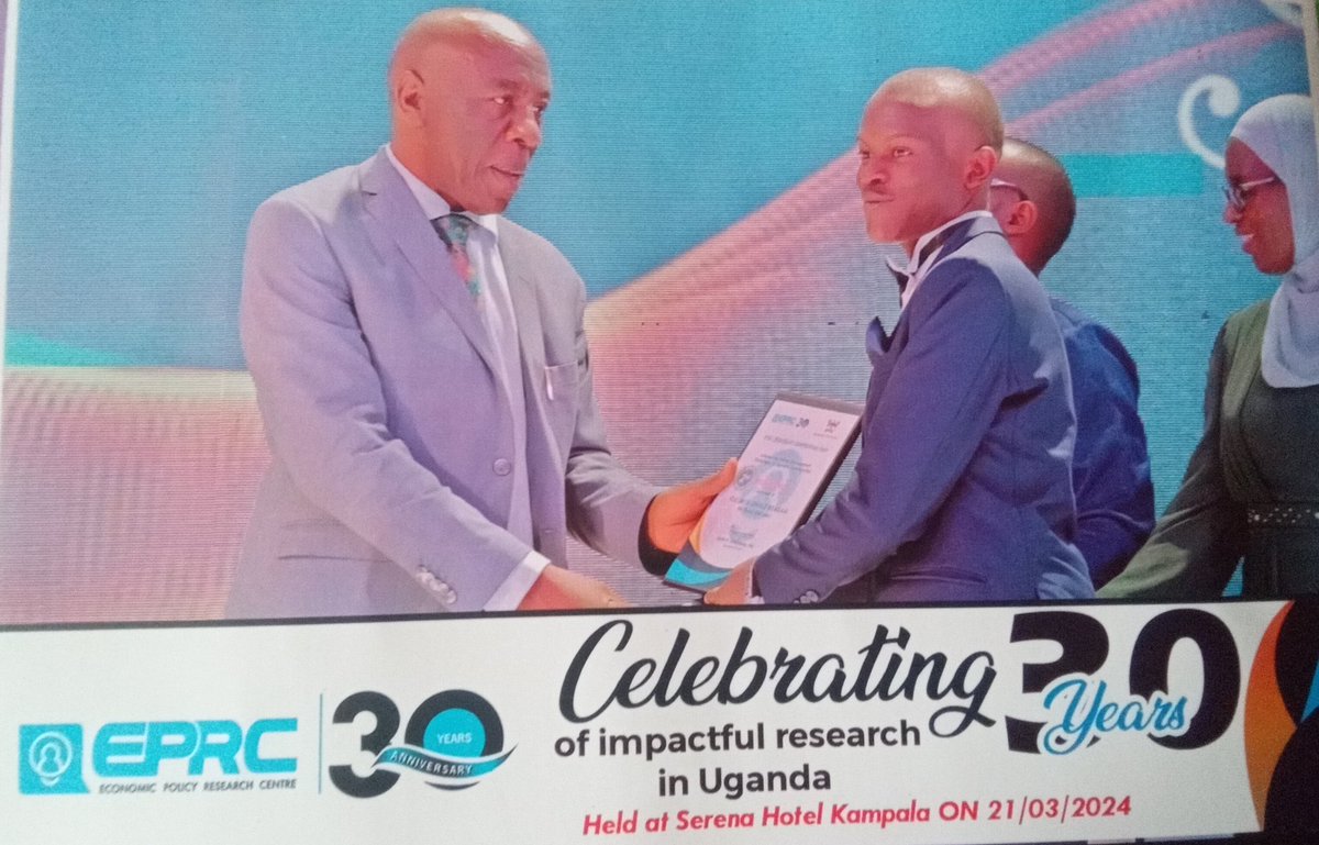 RonnieReagan24's tweet photo. For the @EPRC_official @30 celebrations, am glad that my essay on the deplorable social evil in Busia; #DiscoMatanga emerged one of the best under the theme "Addressing Critical Development Challenges in Ugandan Communities" #EndDiscoMatanga Thank you @EPRC_official https://t.co/FO1iyQw32m