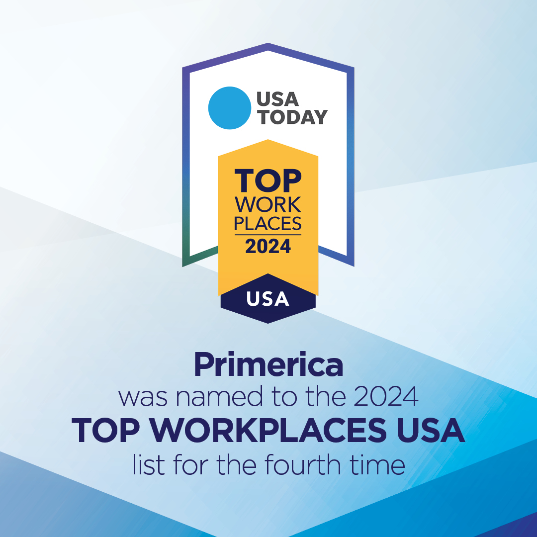 Primerica continues its award-winning streak, securing a spot on the 2024 Top Workplaces USA list for the fourth consecutive year! Results were based solely on their employee feedback, which highlights the positive work environment at our corporate offices. #PrimericaProud