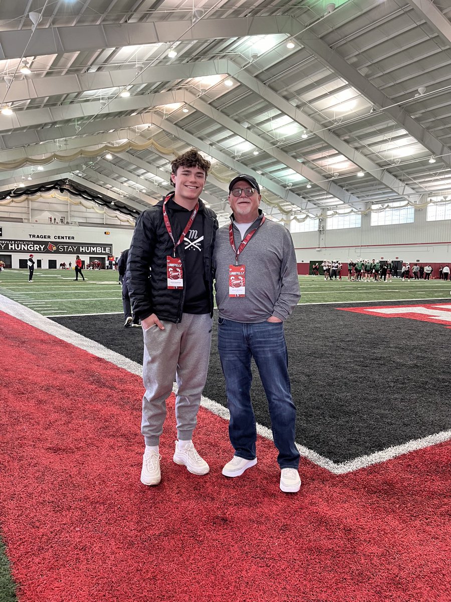 I appreciate @LouisvilleFB for having me out for spring practice. Thank you @Coach_RWallace @CoachCBarclay @ULFBRecruiting #GoCards
