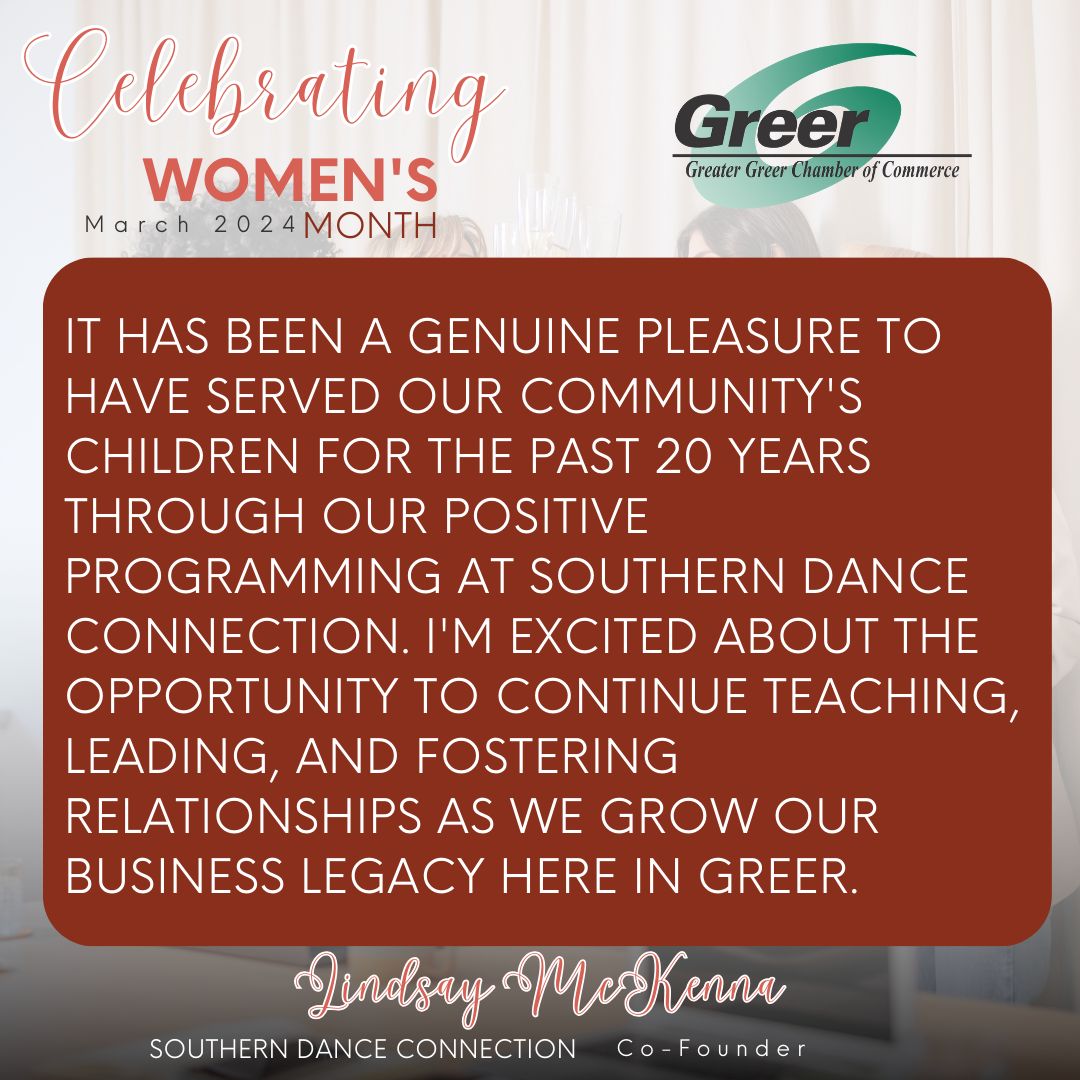 GreerChamber's tweet photo. Celebrate Lindsay and other female GGCC business members this month!
https://t.co/lrB4vSYAeu
#greerchamber #greersc #chamberofcommerce #greer #chamber #commerce #business #local #network #b2b #womenshistory #herstory #womenshistorymonth #boss #fridayvibes https://t.co/l1gsqzsURo