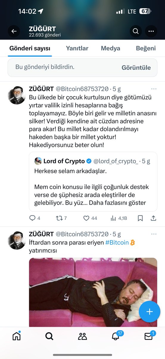 Osmanlı Torunu (@osmanlitorunute) on Twitter photo Ülkemizin kaliteli bilgili halkın yararına çalışan fenomeni sayın <a href="/lord_of_crypto_/">Lord of Crypto</a> için agza alınmayacak alcakca küfürler sarf eden bu sahsı ve ahlaksız insanları yanıltıcı sayfasını ne zaman kapatacaksınız <a href="/EmniyetGM/">Türk Polis Teşkilatı</a> <a href="/istanbul_EGM/">İstanbul Emniyet Müdürlüğü</a> <a href="/HMBakanligi/">T.C. Hazine ve Maliye Bakanlığı</a> <a href="/TSKGnkur/">TSK</a> Ülkemizin kaliteli bilgili halkın yararına çalışan fenomeni sayın <a href="/lord_of_crypto_/">Lord of Crypto</a> için agza alınmayacak alcakca küfürler sarf eden bu sahsı ve ahlaksız insanları yanıltıcı sayfasını ne zaman kapatacaksınız <a href="/EmniyetGM/">Türk Polis Teşkilatı</a> <a href="/istanbul_EGM/">İstanbul Emniyet Müdürlüğü</a> <a href="/HMBakanligi/">T.C. Hazine ve Maliye Bakanlığı</a> <a href="/TSKGnkur/">TSK</a>