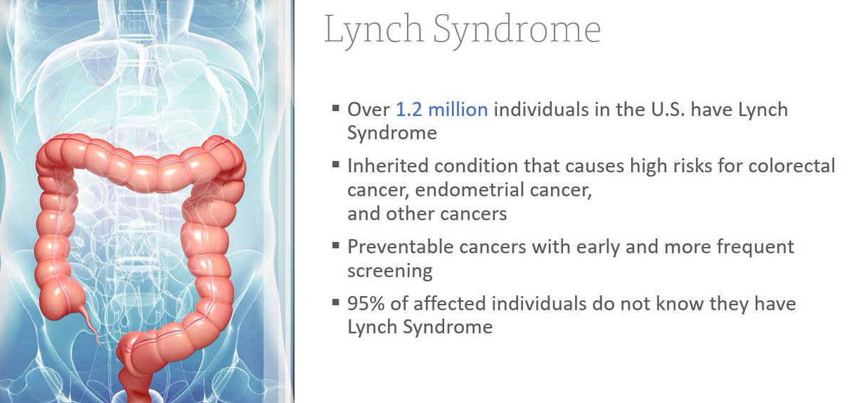 For #LynchSyndromeAwarenessDay this is your reminder that: 💠 Lynch syndrome is common (1:279 individuals) 💠 Lynch syndrome is actionable (increased surveillance/prevention options lead to better outcomes) 💠 Lynch syndrome is underdiagnosed (most people are not aware that they