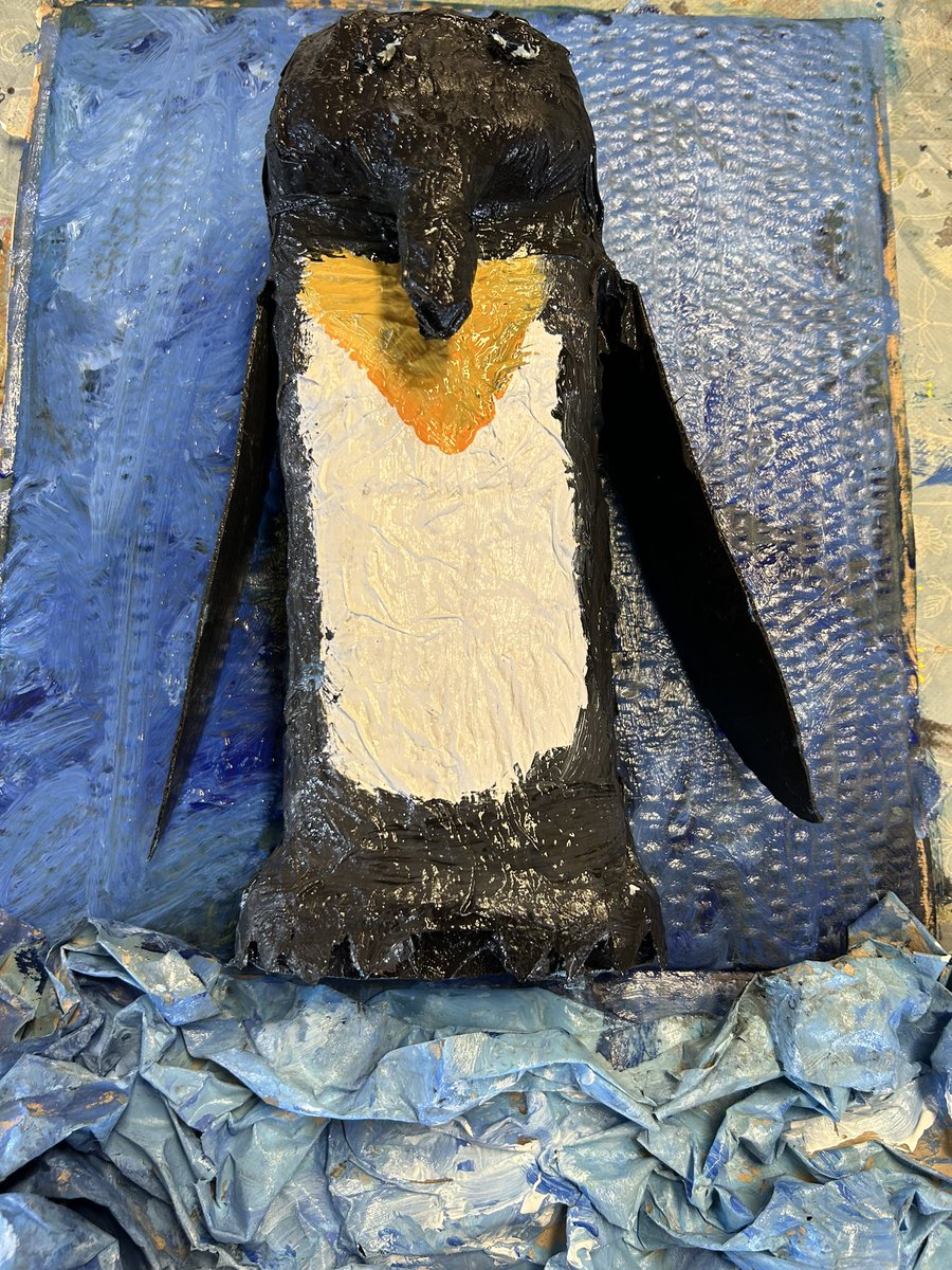 PrepRedhill's tweet image. Y6 finally completed their Emperor Penguins using milk cartons and cardboard. Once again, inspiration came from @DarrellWakelam