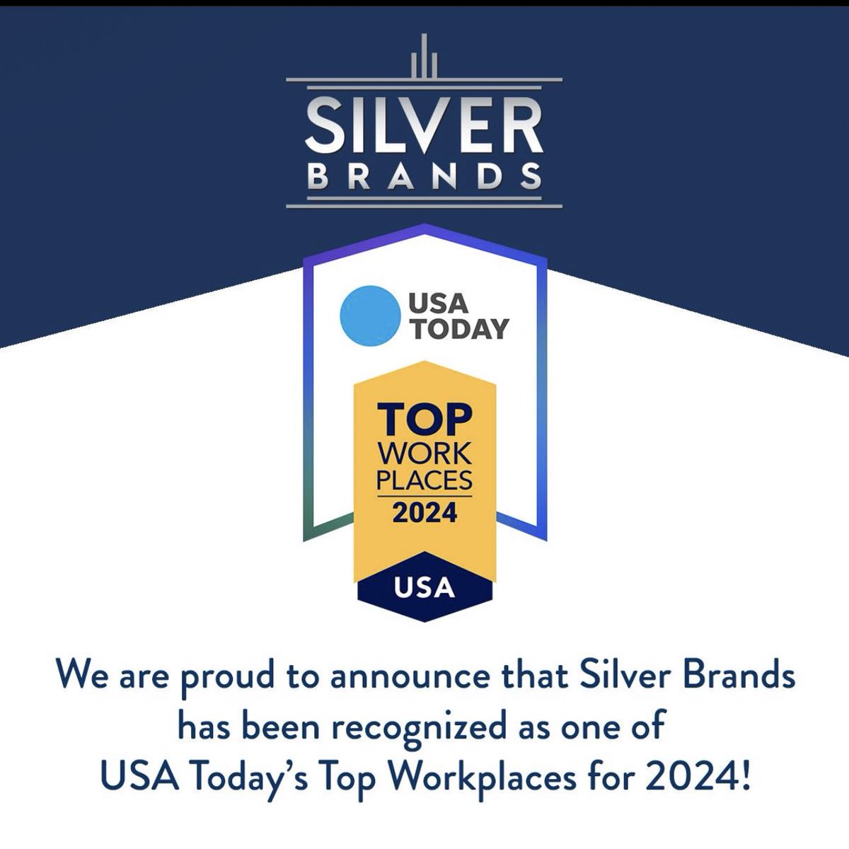 We are proud to be a winner of USA Today's Top Workplaces 2024!

USA Today selects the Top Workplaces based on feedback from millions of employees from over 11,000 companies across the country.
