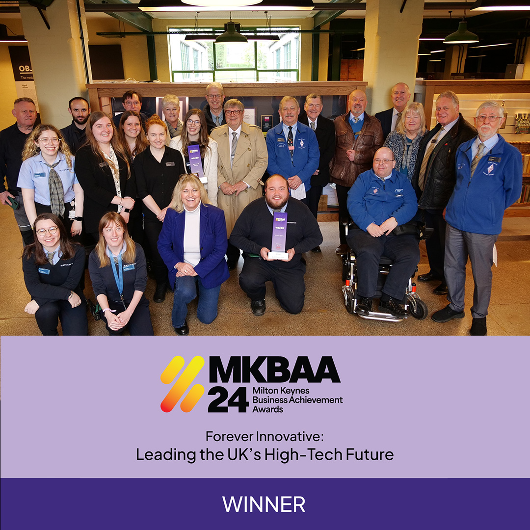 bletchleypark's tweet photo. Last night was the Milton Keynes Business Achievement Awards 2024 and Bletchley Park was presented with not one, but two awards!

We are delighted and proud to have received the Culture and Arts Award and overall Business of the Year.

#MKBAA2024 https://t.co/OKQ104gcDD