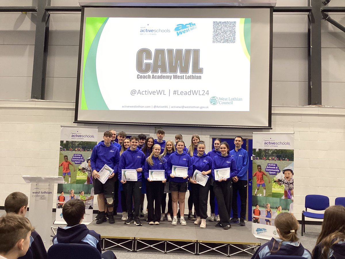 ActiveWL's tweet photo. #LEADWL24 | Coach Academy 2023_24! Recognising our coach academy pupils! What a fabulous bunch 👏🏼@sportscotland @LoveWestLothian https://t.co/5CgL0YWj26