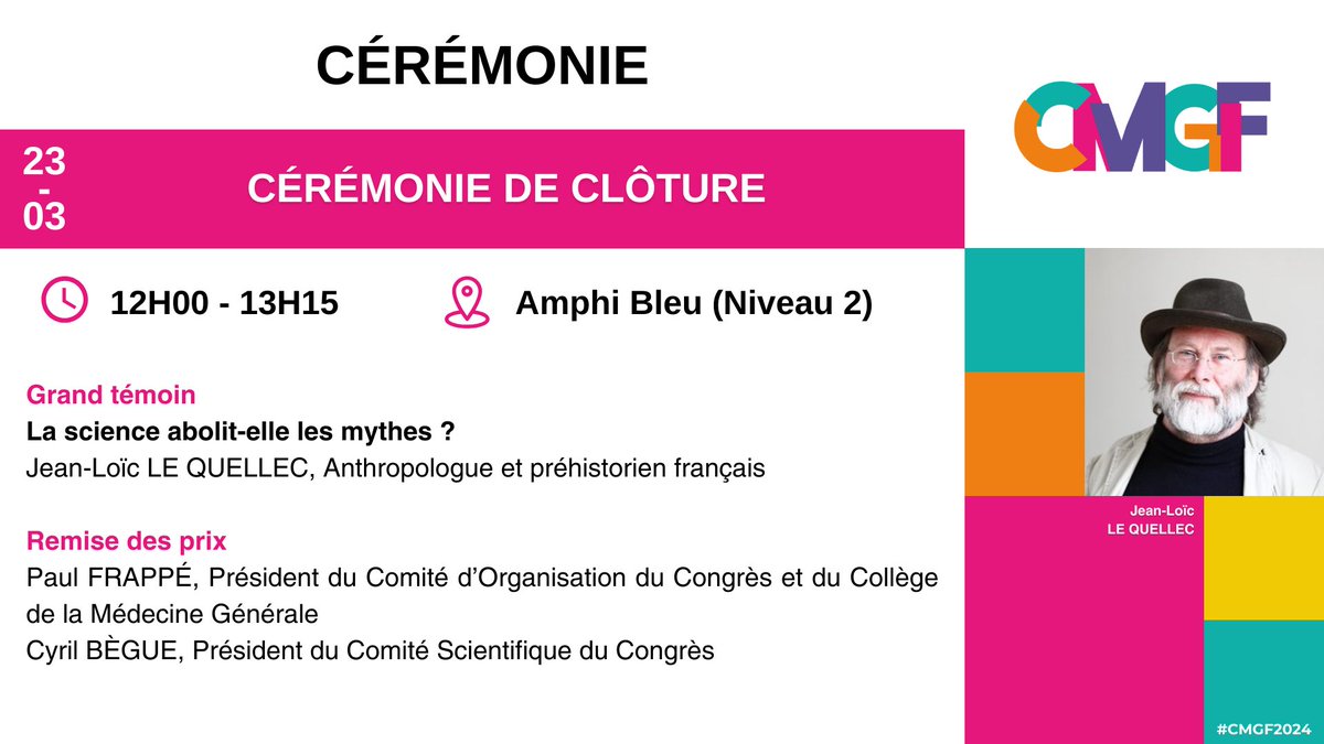 Maintenant 🔴 Et oui, c'est déjà bientôt la fin mais avant de se quitter, assistez à cette grande conférence aux côtés de notre grand témoin @Physiologos ! #CMGF2024 ➡️ congresmg.fr/programme