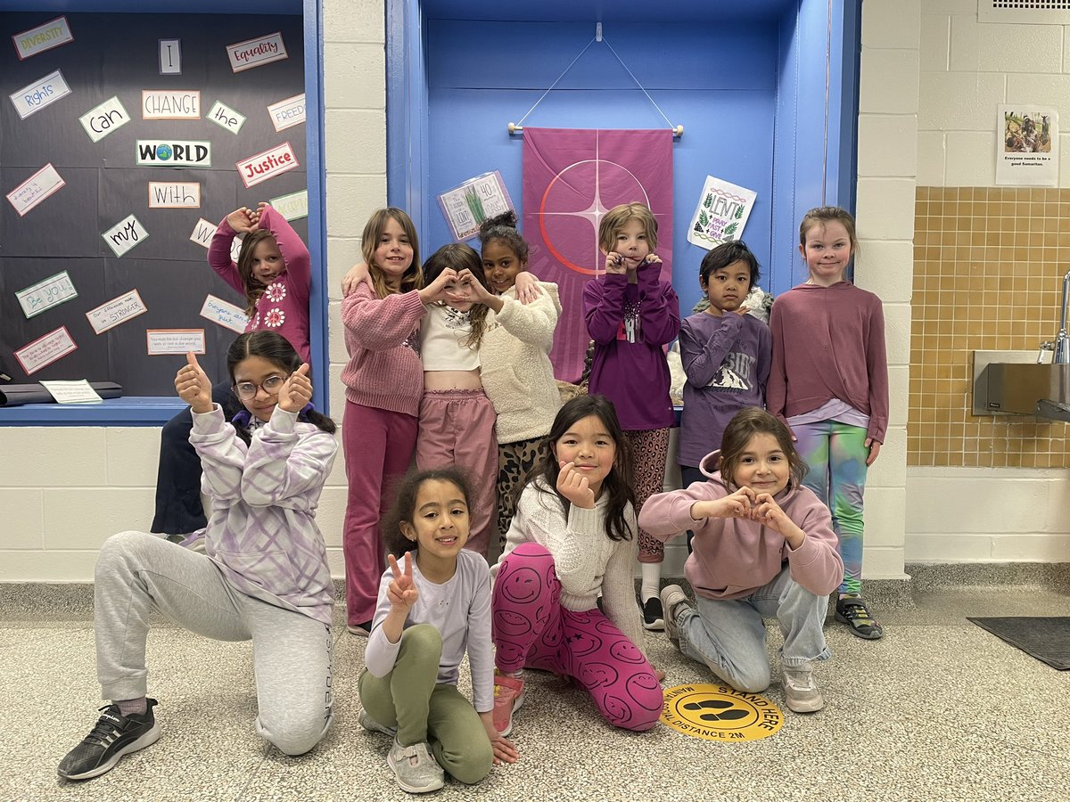 MarkMcEnery's tweet photo. Today my students wanted to show their Lenten spirit by wearing purple today. Happy Friday to everyone. Easter is coming quickly. @JohnApostleOCSB https://t.co/vARVPS3vaR