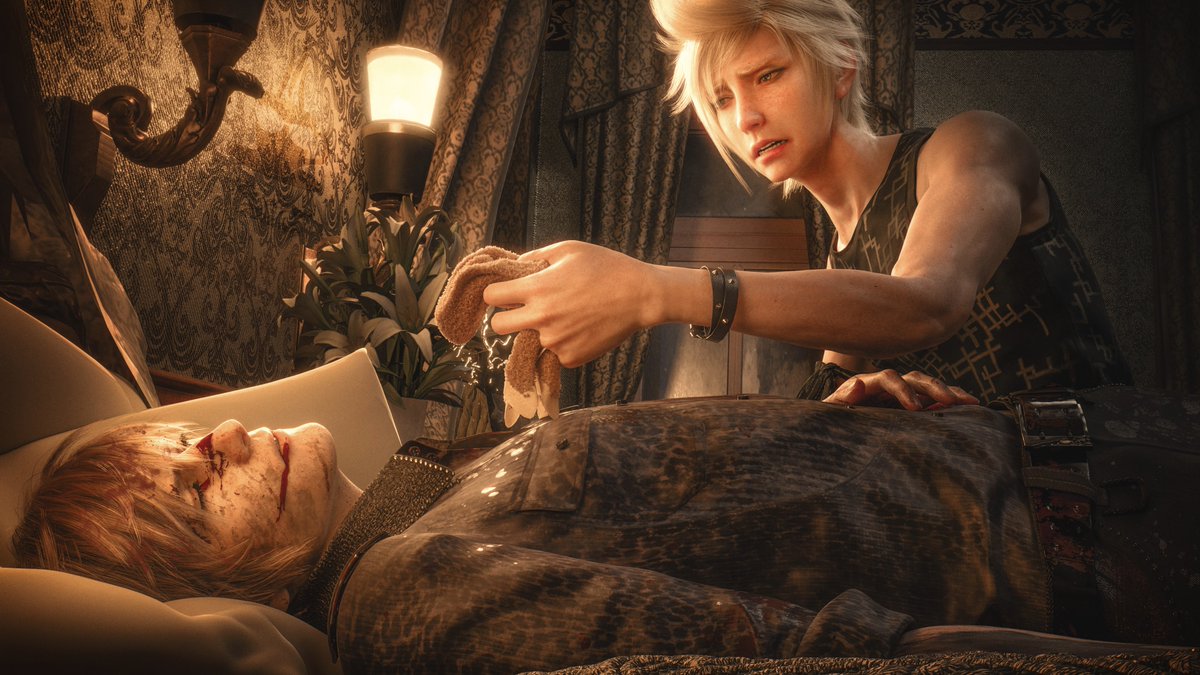 Prompto cleans Ignis up after the events on the Altar of the Tidemother.

#FFXV #FF15 #イグニス #プロンプト