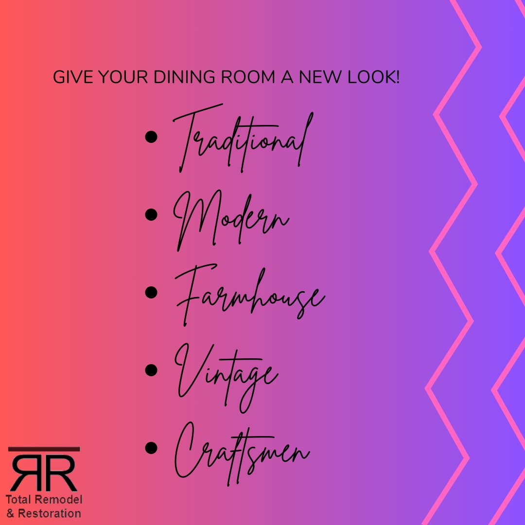 Total_Remodel's tweet photo. Do you have any ideas for your dream dining room?

#TRR #totalremodelandrestoration #remodel #buildback #construction #contractor #mitigation #Houston #HTX #TheWoodlands #thewoodlandstx #Cypress #CypressTX #tiptuesday #cabinets #kitchencabinets #HVAC #reminder #beforeandafter https://t.co/8R4MZgSOeW