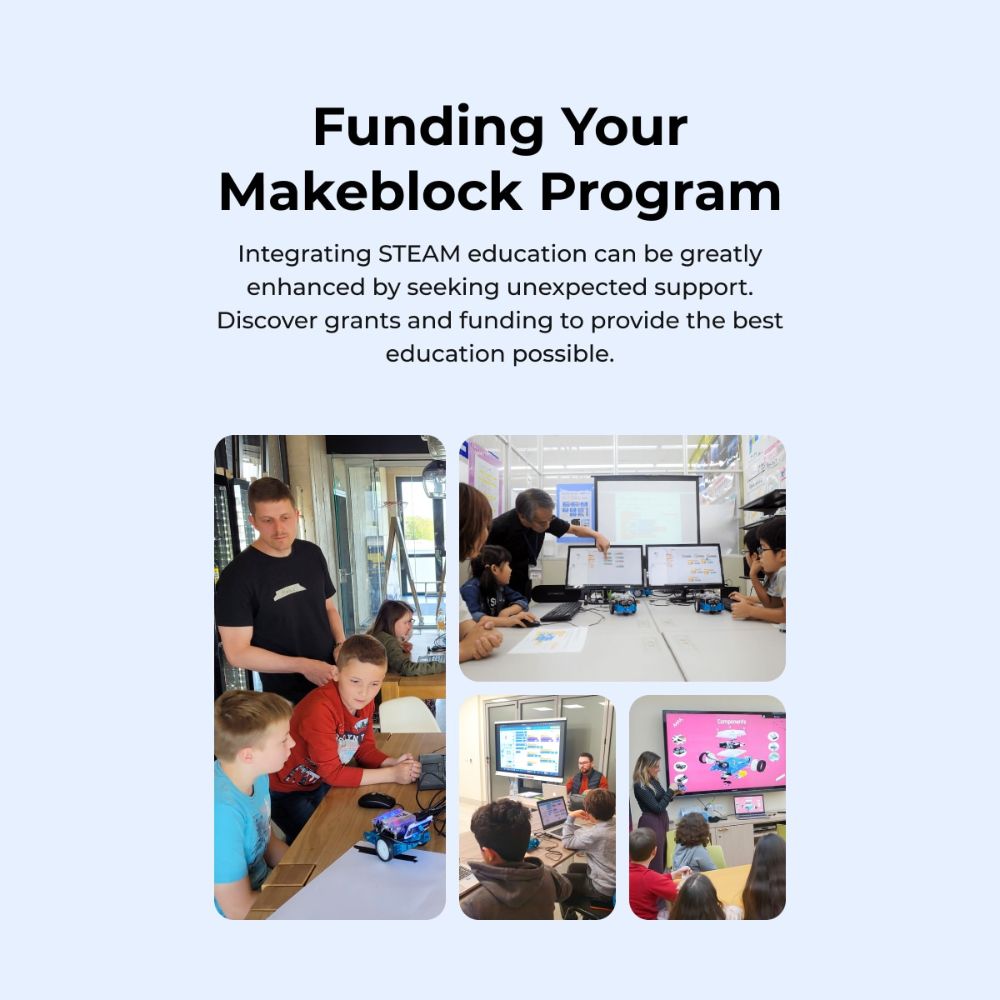 🚀🎓Makeblock's Giving Back to Education with $100,000 Funding is now available! We are committed to supporting educators and institutions in providing the best education possible. 📝Apply for exclusive funding now: bit.ly/3x4JiZv #Makeblock #EducationFunding