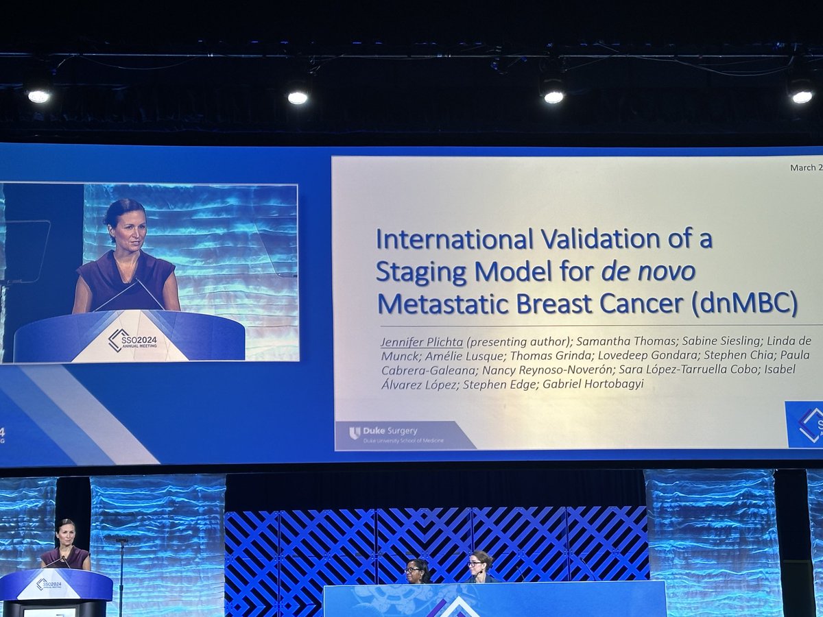 Congrats ⁦@JenniferPlichta⁩ on a very important presentation about the importance of risk stratification for our patients with stage IV disease! ⁦@DukeSurgery⁩ ⁦@DukeCancer⁩ #SSO2024!