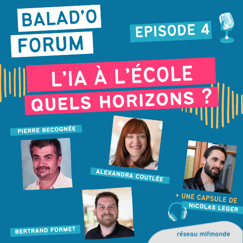 L'#IA générative à l'école, on en parle dans ce nouvel épisode #BaladOForum du #RéseauMlfMonde. Comment les enseignants peuvent la prendre en main ? Quels sont les usages, les défis éthiques ? Avec @coutleea @bertrandformet @PierreBecognee Nicolas Léger. 🎧soundcloud.com/mlfmonde/balad…