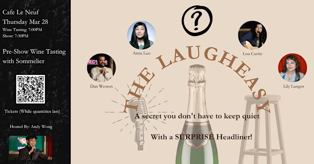 Join us at Toronto’s most elevated comedy experience featuring Toronto’s best performers and a secret headliner! ✨ 🥂 🗓️ March 28, 2024 📍 Café Le Neuf, 190 Queens Quay E bit.ly/3TlAAh8