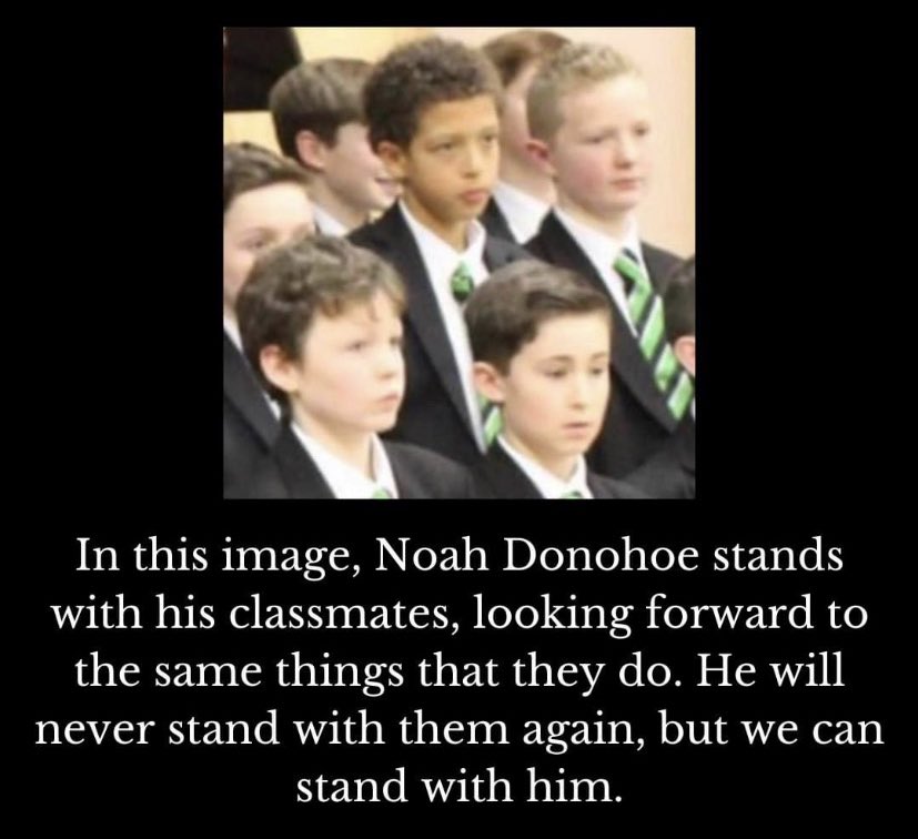 sbear101's tweet photo. “He will never stand with them again”#JusticeForNoahDonohoe https://t.co/fu0Kjq8mgH