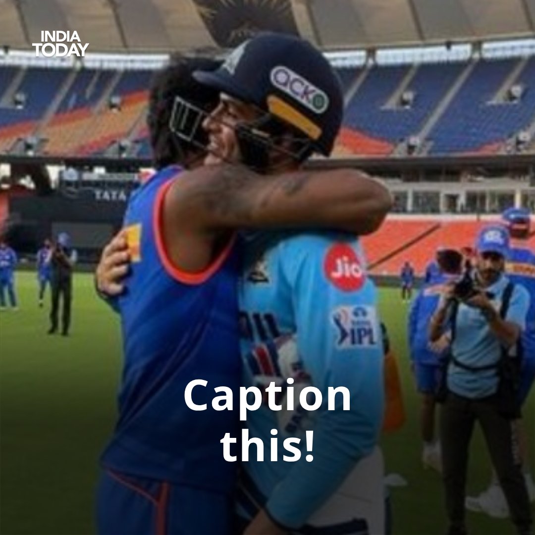 Caption This!

MI skipper Hardik Pandya hugs GT captain Shubman Gill in Ahmedabad

#IPL2024 #Cricket #yourspace #ITYourspace #TalkToUs