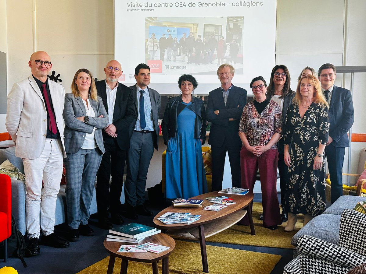 La rectrice @heleneInsel et Bruno Feignier, directeur du @cea_grenoble, réunis pour formaliser et pérenniser la #coopération en matière de relation Ecole-Entreprise pour 2023-2027 ➡ renforcer l'attractivité des filières scientifiques et techniques