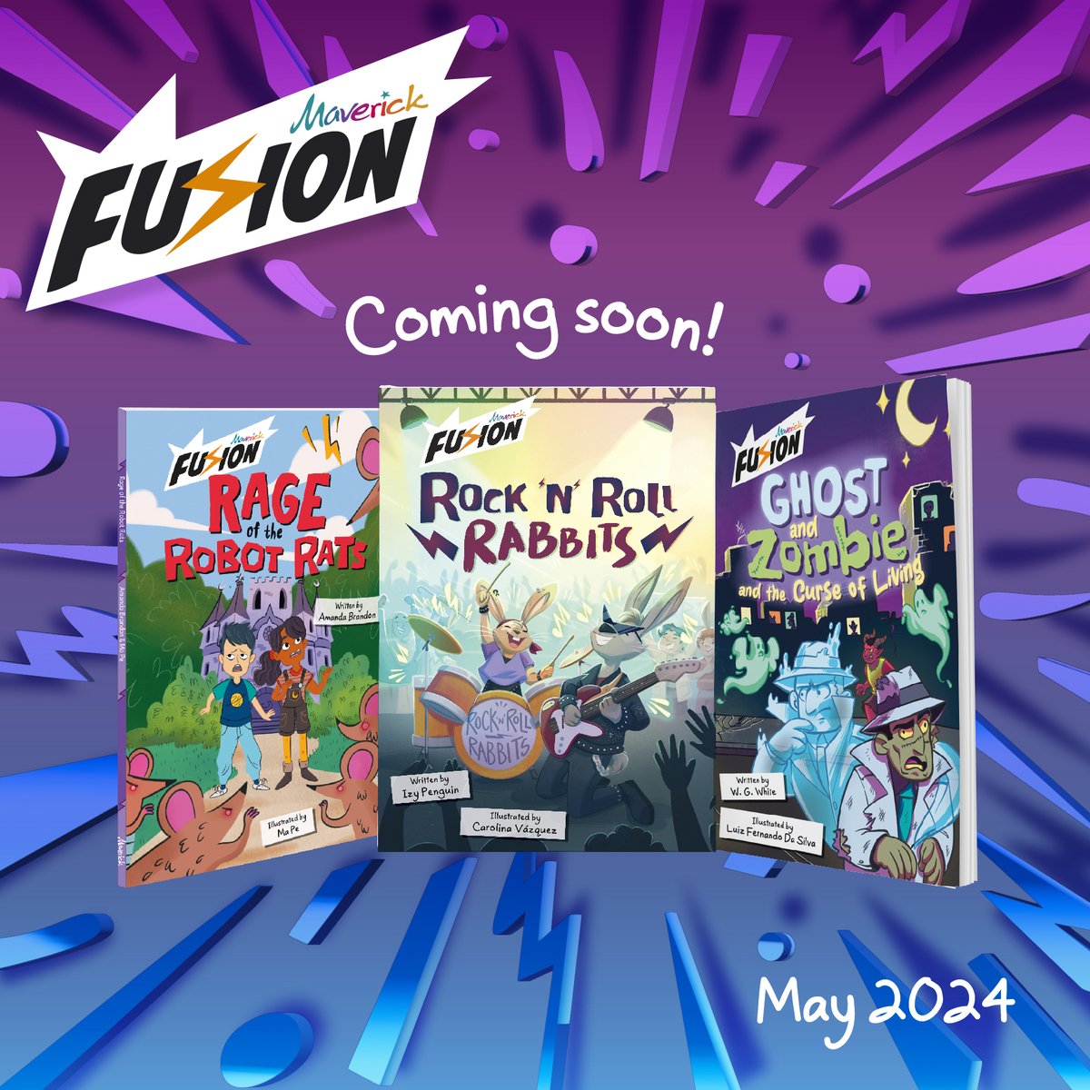 🚨Cover Reveal!🚨 Check out our brand new Fusion Readers! These books are a perfect blend comic & traditional text, sure to appeal to every reader.😄📚 These fun titles are coming out this May... Until then, keep your eyes peeled for more updates!🤩 #FusionReaders #BookTwitter