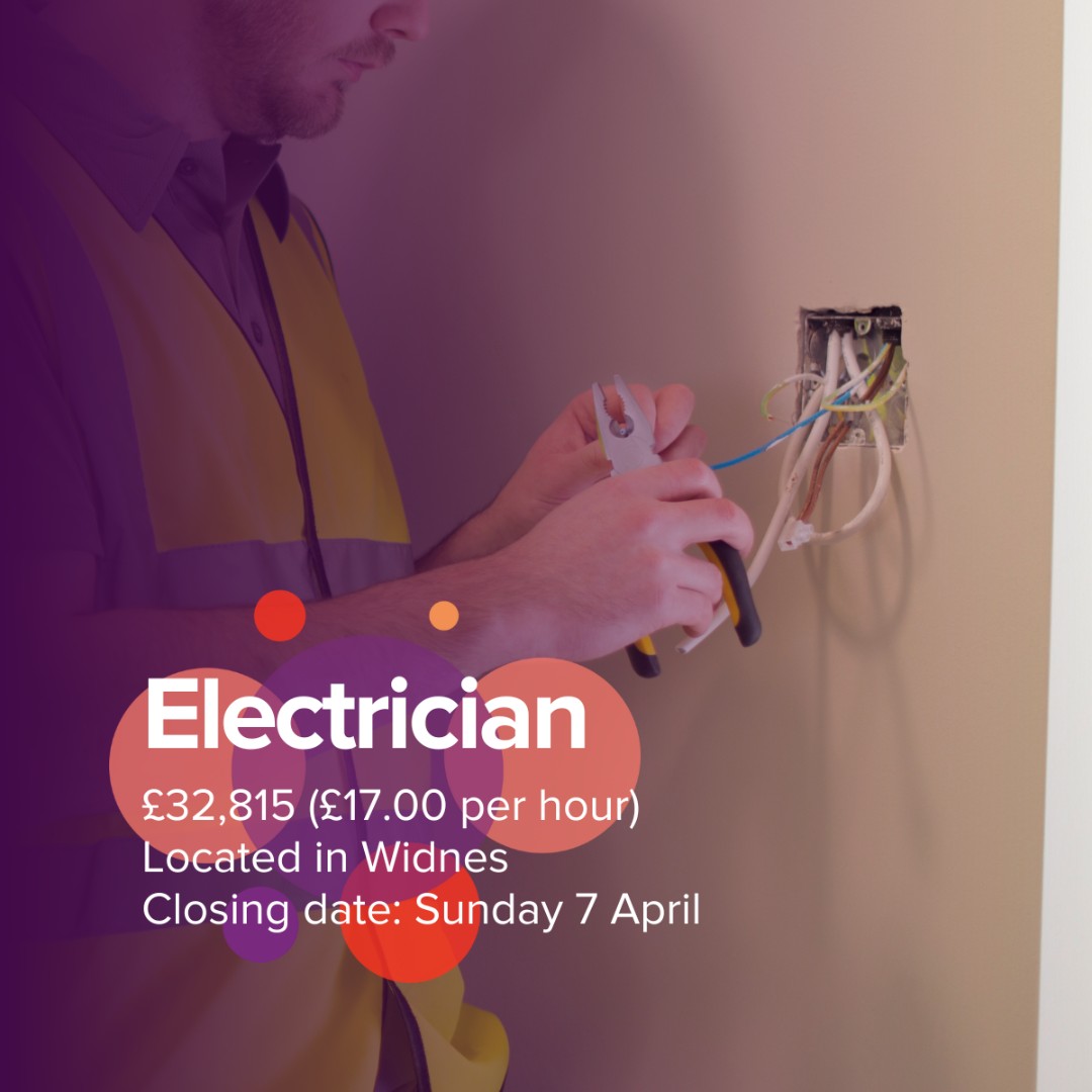HaltonHousing's tweet photo. Are you ready to spark up your career? 💡

We are looking for a skilled electrician to join our team. 👀

Find out more on our website here ⬇️
https://t.co/bBaVaTa8Z9

#vacancy #job #electrician https://t.co/qv9HcsuULz