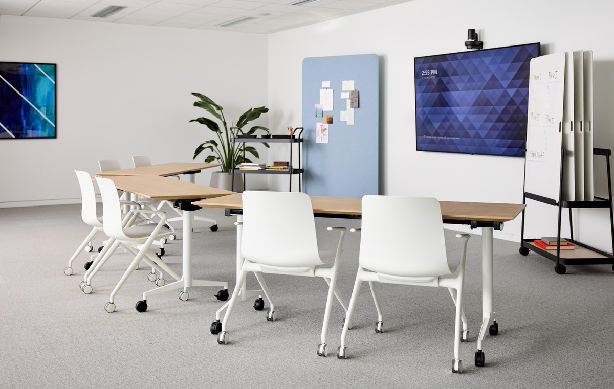 One classroom, configured three ways. Haworth offers seating, surfaces, and accessories with minimal storage needs to elevate your learning space. To learn more, visit bit.ly/3Pb3HT4