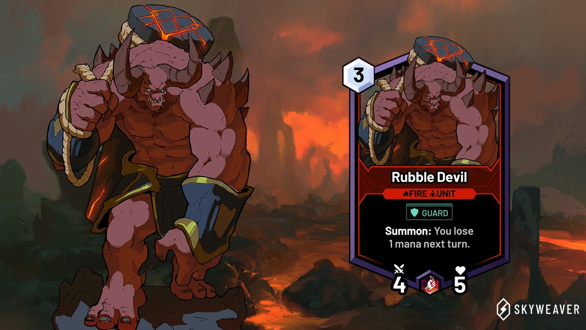SkyweaverGame's tweet photo. Did you know? 👀

🔥 The Oni 🔥 are powerful and honorable humanoids native to the mountains of Sky, who possess demonic heritage.

Do you have Oni in your deck? https://t.co/EKZDVNtwTq