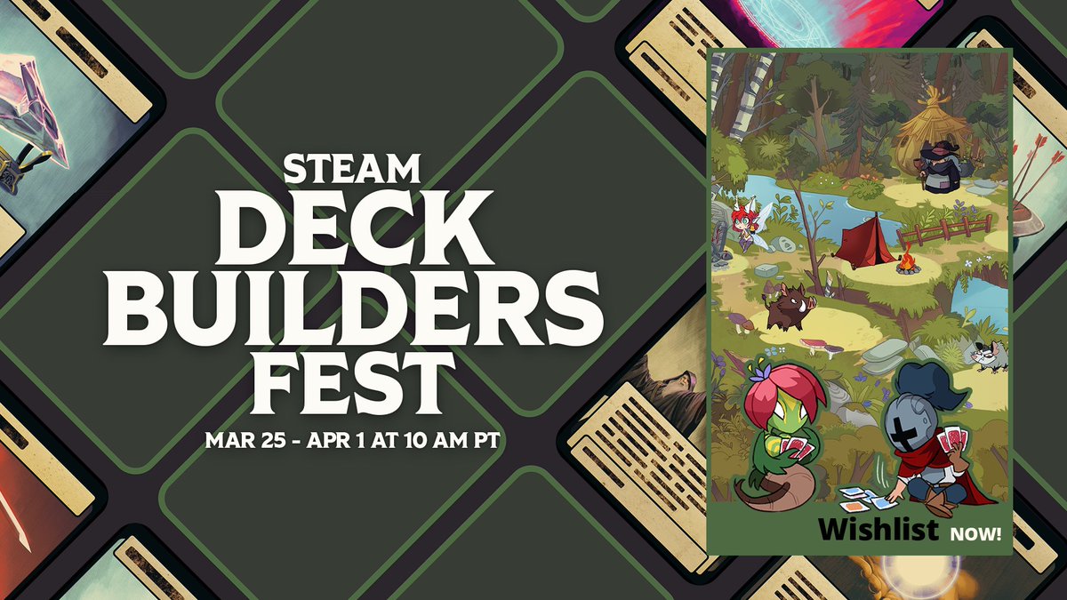 #PrincessHunterGame is back for another festival! This time at the #DeckBuildersFest! Wishlist on Steam! store.steampowered.com/app/2085080/Pr… #indiegame