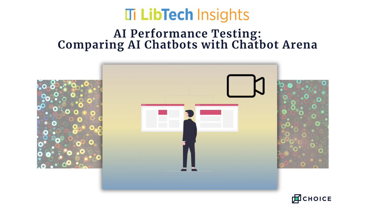 Choice_Reviews's tweet photo. Now on #LTI Blog
A new #LibTechTools video segment! Watch as Gary Price & Rachel Hendrick put #ai #chatbots to the test. This video features #ChatbotArena an easy tool for comparing the outputs & performance of different AI large language models https://t.co/MQo144Q5H6 #EDUtech https://t.co/JM86szGbHT