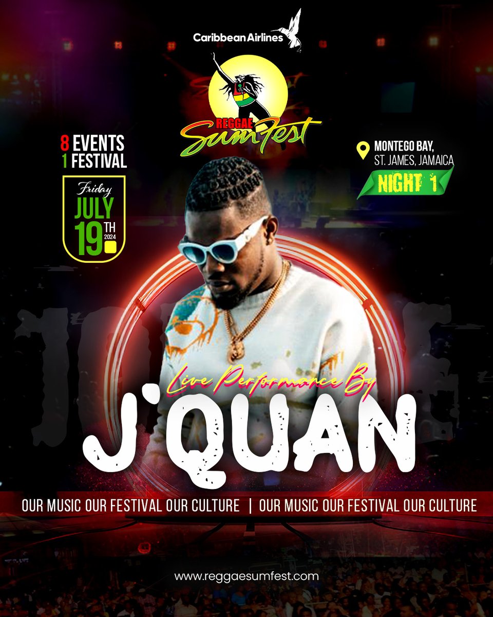 reggaesumfest's tweet photo. Get ready fi move to di vibes of J' Quan. Unno have the dance move lock or wi fi circle back?

Stay locked to our pages tickets soon drop‼️

#ReggaeSumfest2024
#OurMusic
#OurFestival
#OurCulture
#TheSumfestExperience https://t.co/kaUUREzFJo