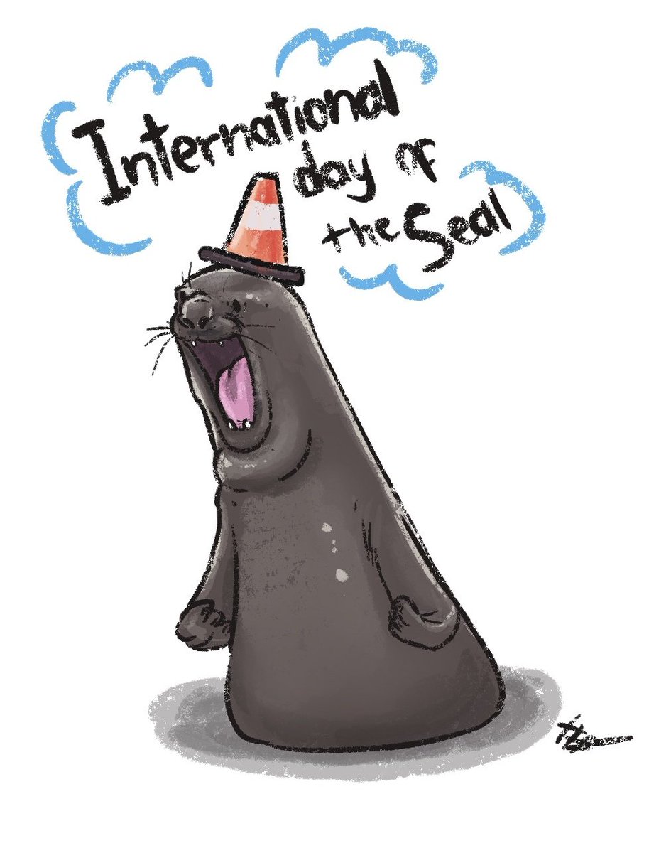 Neil the seal celebrating! happy international day of the seal!