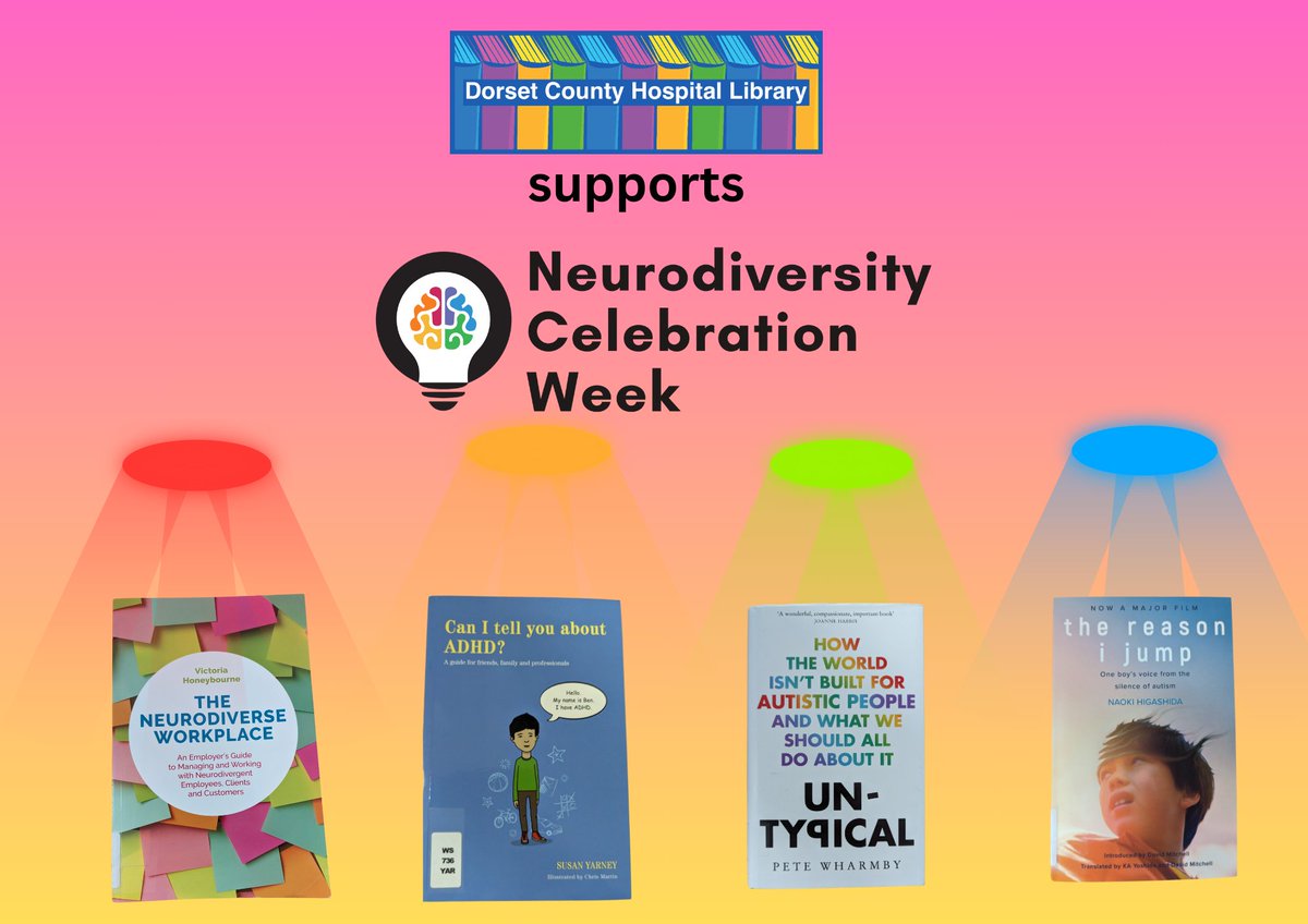 We have a brilliant selection of books for #TeamDCH in support of #NeurodiversityCelebrationWeek!📚 Let us know if you have any recommendations we could add!