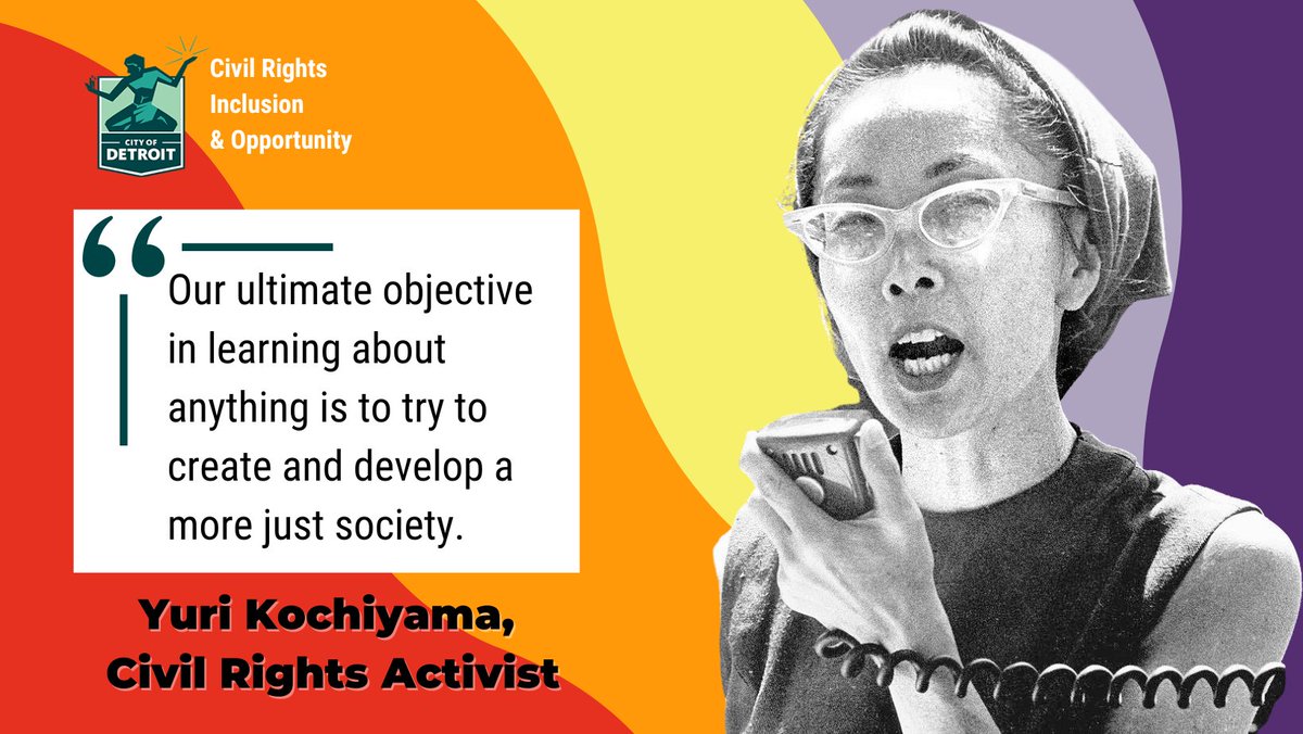 CRIO❤️Yuri Kochiyama #HerStory - a survivor of the Japanese concentration camps and a dear friend of Malcom X. She was a Japanese American activist who fought for #humanrights, #racialjustice, and social change for over six decades. #civilrights #womenshistorymonth #detroit