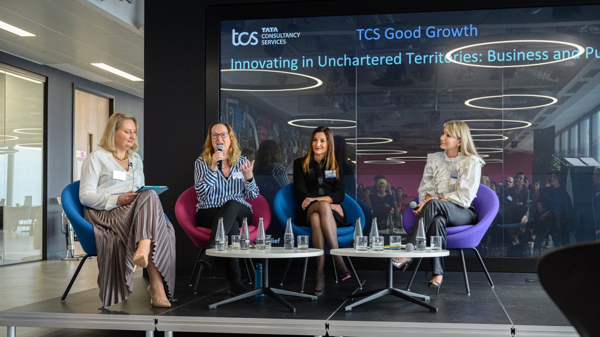 TCS_UKI's tweet photo. We hosted a discussion 'Business and Purpose' with Delphine Sitbon of ORKA, Nia Sheremeteva of RSI London, and Gill Cooke a Diversity, Equity and Inclusion practitioner. They discussed challenges faced and the value of aligning strategy with stakeholders. https://t.co/rMj2bZQlh2