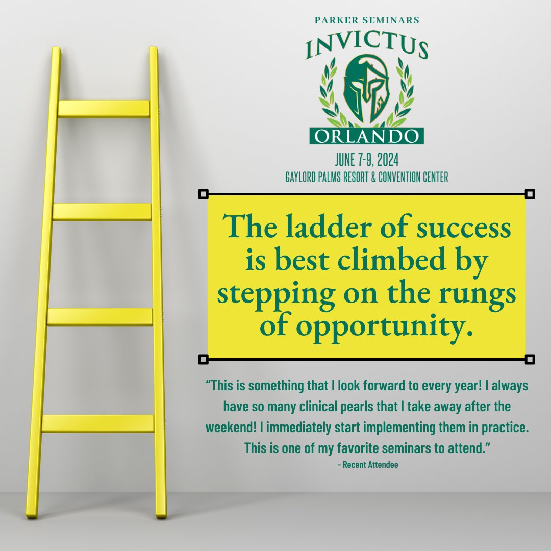 For nearly 70 years, Parker Seminars has been the cornerstone of success for chiropractors worldwide. Unlock your potential and ascend the ladder to success with us from June 7-9. orlando.parkerseminars.com #chiropractic