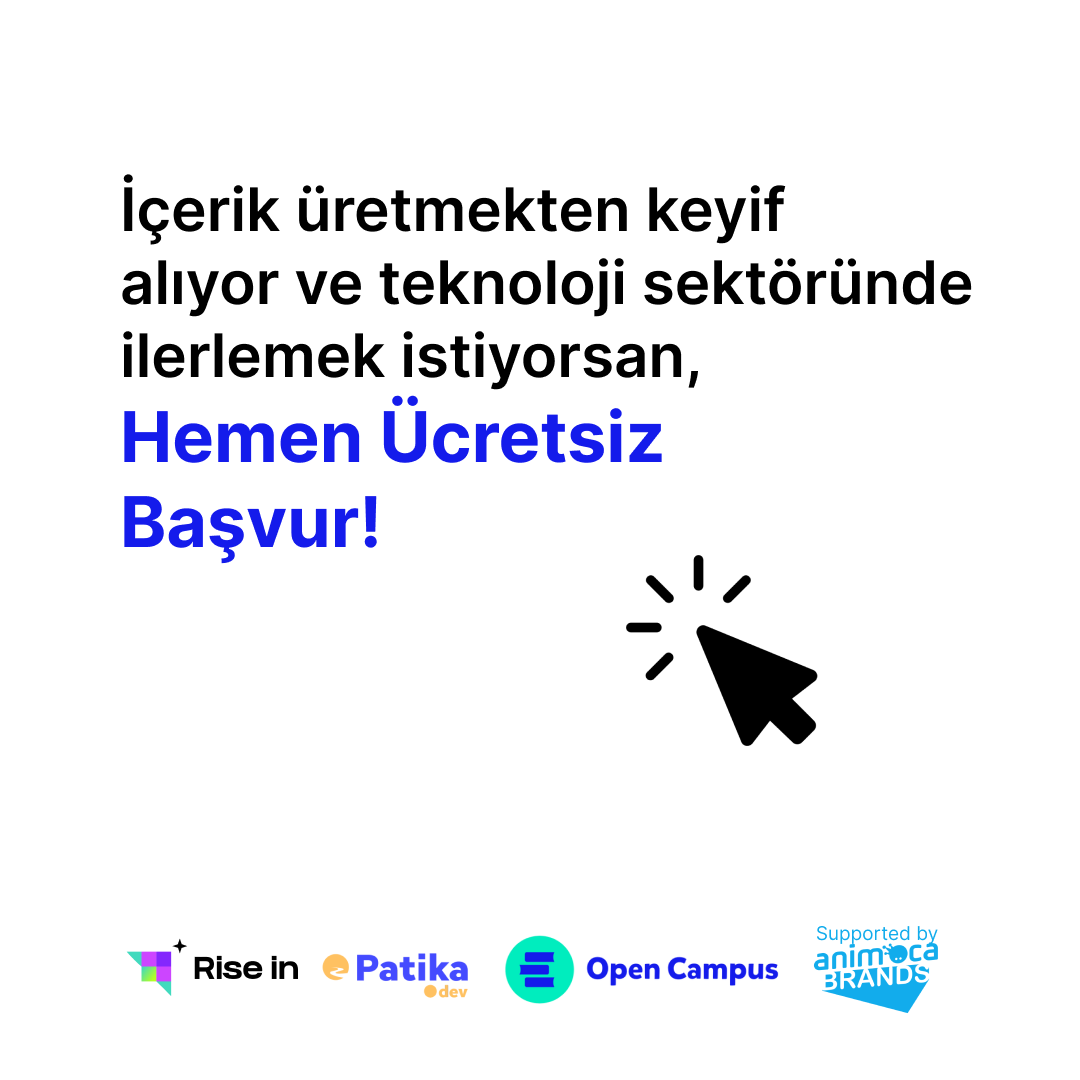 Bu bootcamp içerik üreticileri için! 😎 Sen de @riseinweb3 & @opencampus_xyz ortaklığıyla açılan bootcamp'e katıl, hem teknik içerik üretme yeteneğini geliştir hem de ücretli staj fırsatı yakala! ➡️ Hemen katıl: risein.com/bootcamps/open…