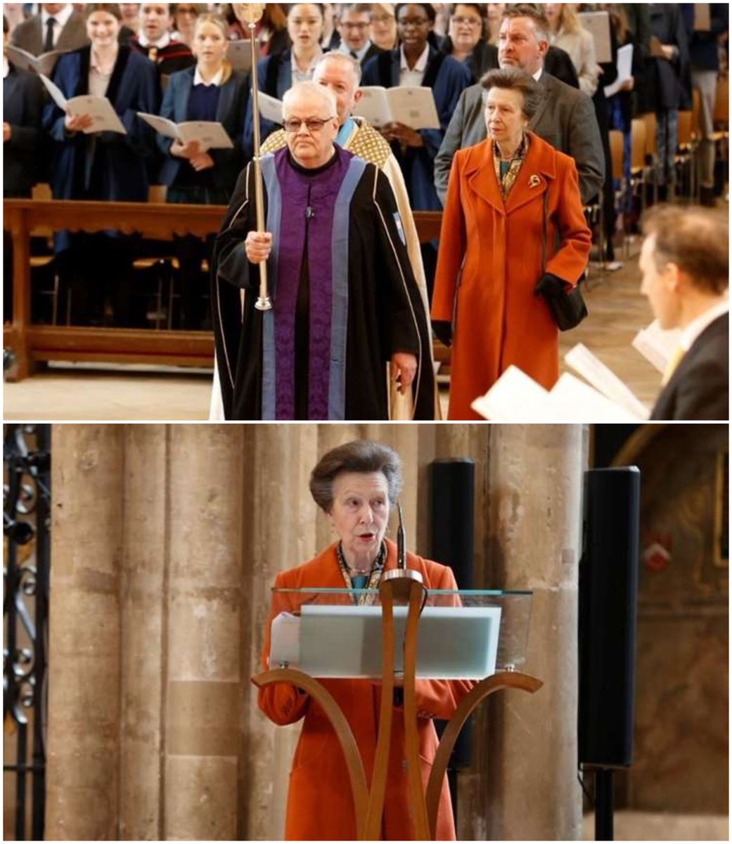 The Princess Royal attended a centenary service at Canterbury Cathedral for the Benenden school, which she attended in the 1960s.

The ceremony was marked by Princess Anne’s participation in the procession and the reading she gave during the service.

kentonline.co.uk/ashford/news/r…