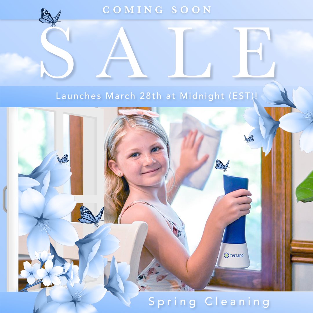 MyTersano's tweet photo. National Spring Cleaning Week is right around the corner, and we're celebrating with an epic sale on the iClean mini. 
 
It all starts next Thursday, March 28th, at midnight (EST)!
 
Sign up for a reminder 👉 https://t.co/0NlxtWq9vD 
 
#SpringCleaning #SpringSavings #iCleanmini https://t.co/0KEk4tMUvm