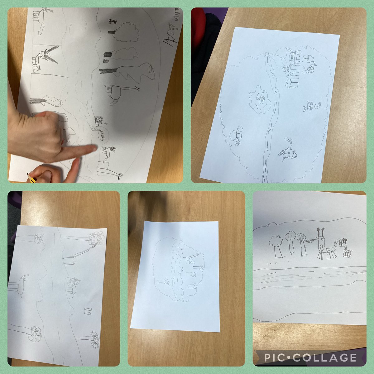 MrsSTaylorRPS's tweet photo. In geography, class 6 learnt what a National Park is and what animals might live there. These are the start of our own National Parks.@RockinghamPri https://t.co/O5y0FCtLcI