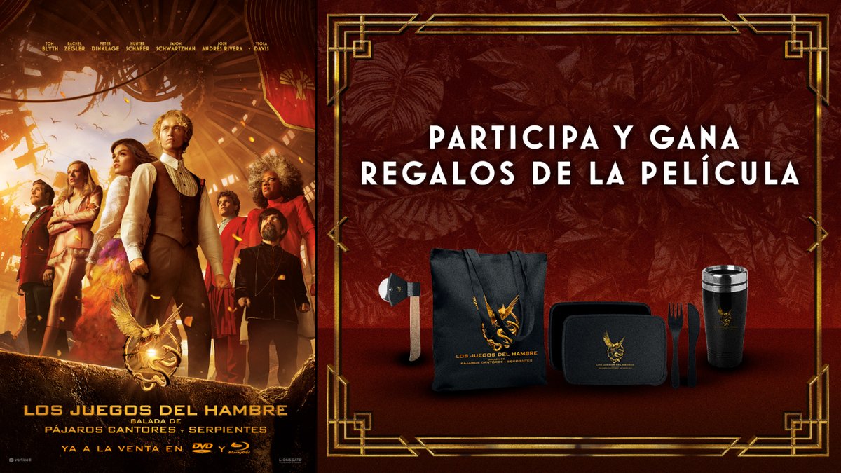 Vertice360's tweet photo. ¡SORTEAZO! 🎉🌟 

Ya puedes conseguir el DVD y BluRay de #LosJuegosDelHambreBalada 

Queremos celebrar esta buena noticia sorteando un pack de productos exclusivos de la película 🏹🔥
Para conseguirlos:

1️⃣ Sigue a @Vertice360 
2️⃣ Da a ❤️
3️⃣ Menciona a tu mejor tributo https://t.co/Tvl8KPQ6aw
