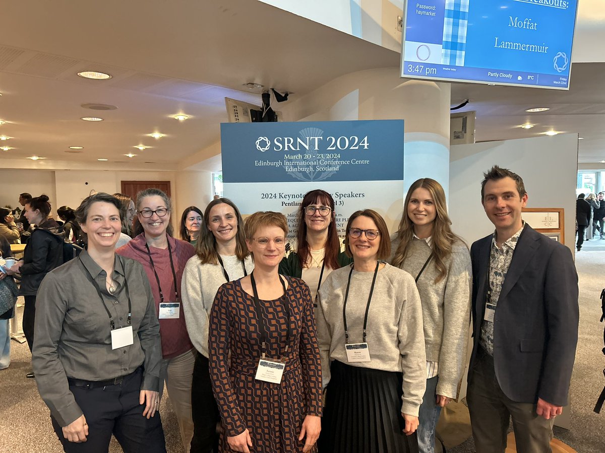 . @SRNT_Europe Board get together at #SRNT2024 - minus @FloorvdBrand - we miss you! Great to see each other in person and also proud to be working with so many excellent women in nicotine and tobacco research