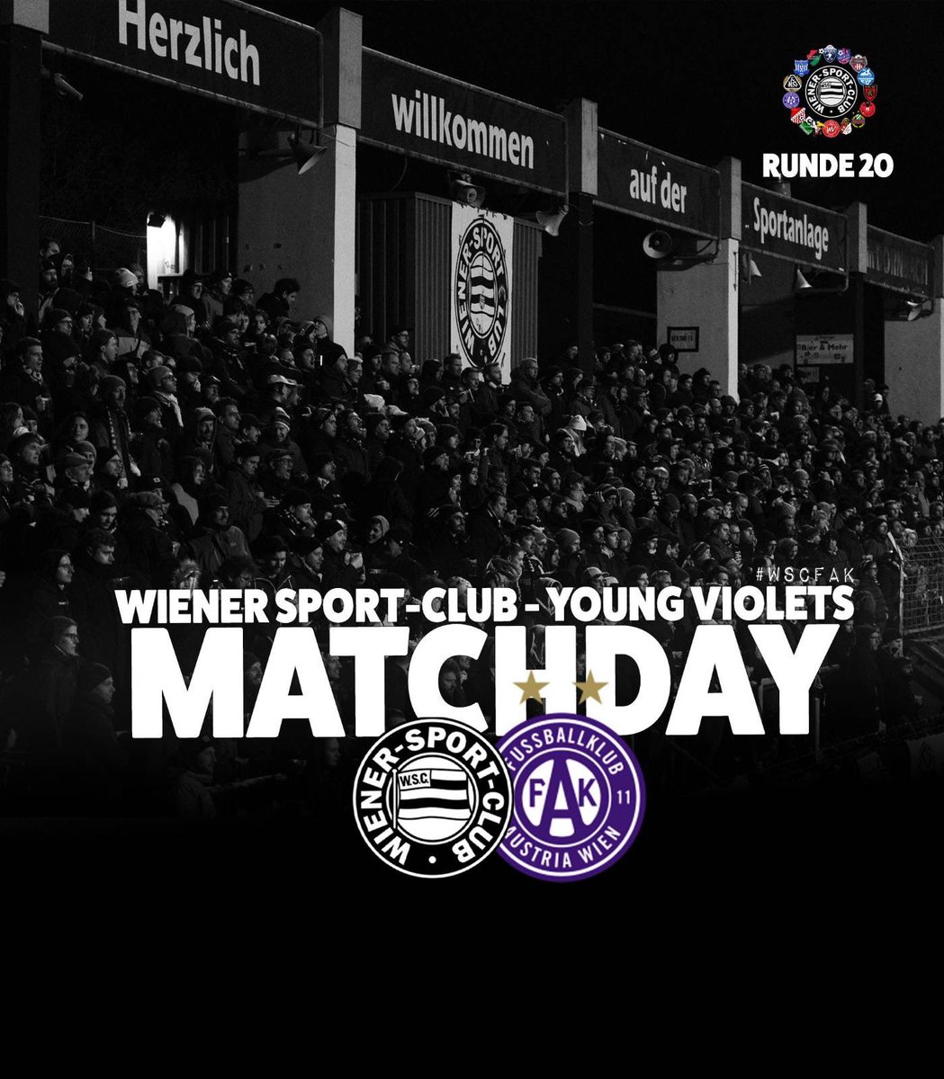 WienerSportClub's tweet photo. Endlich schaffen wir es wieder einen Spieltag auch hier zu bespielen: Heute kommt also die Zweite Mannschaft der @FKAustriaWien an die Als. Anpfiff wie gewohnt 19:30. #WSCFAK (mom, der # … war da nicht schon mal was? Müsste mal im Verlauf schauen 🤔). Jedenfalls #HeanoisIsOis https://t.co/M526LAaCZG
