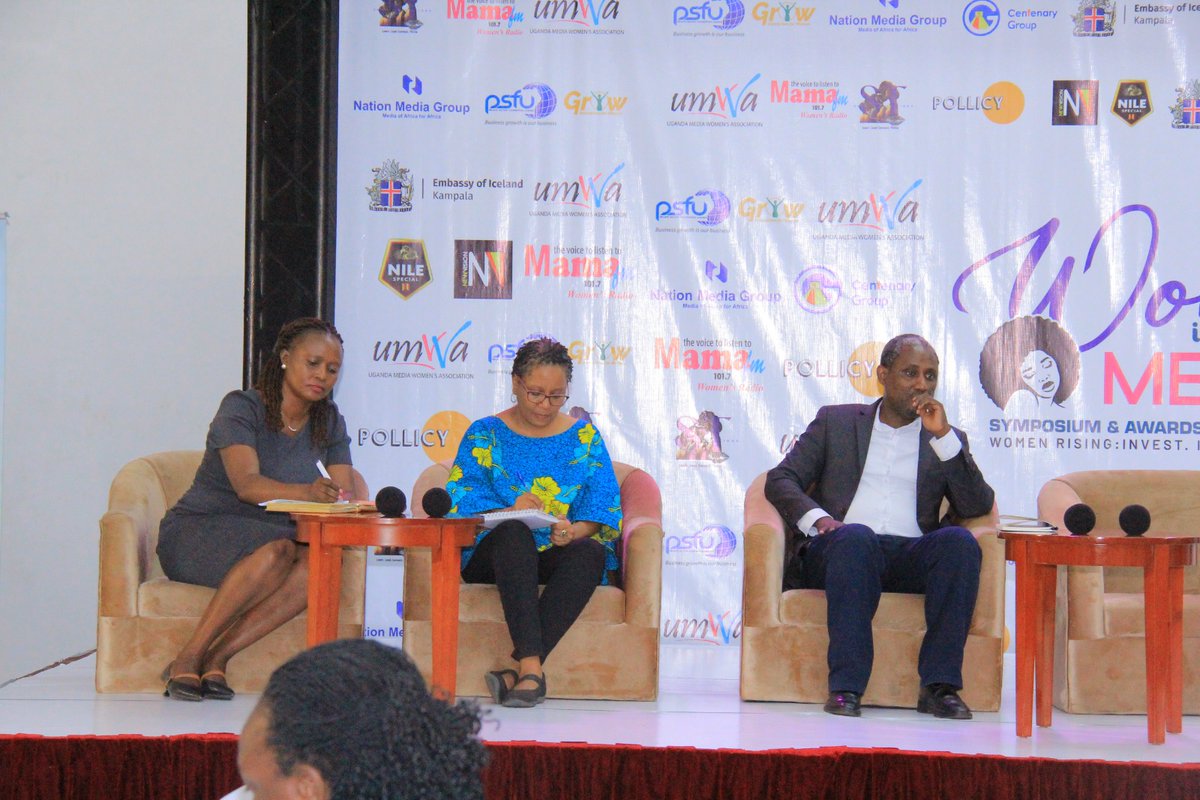 We've had a diagloue with a rich panel; 💡Ms. Kyotalengerire Agnes from @VisionGroup. 💡Ms. Mugarura Racheal a representative from Africa Centre for Media Excellence ( @ACME_Africa). 💡Mr. Julian Amwine ,Head of News @NationMediaGrp. #WomenInMediaSymposium #WomenRising