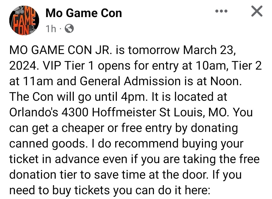Tickets:
checkout.conventions.leapevent.tech/eh/MO_Game_Con…
