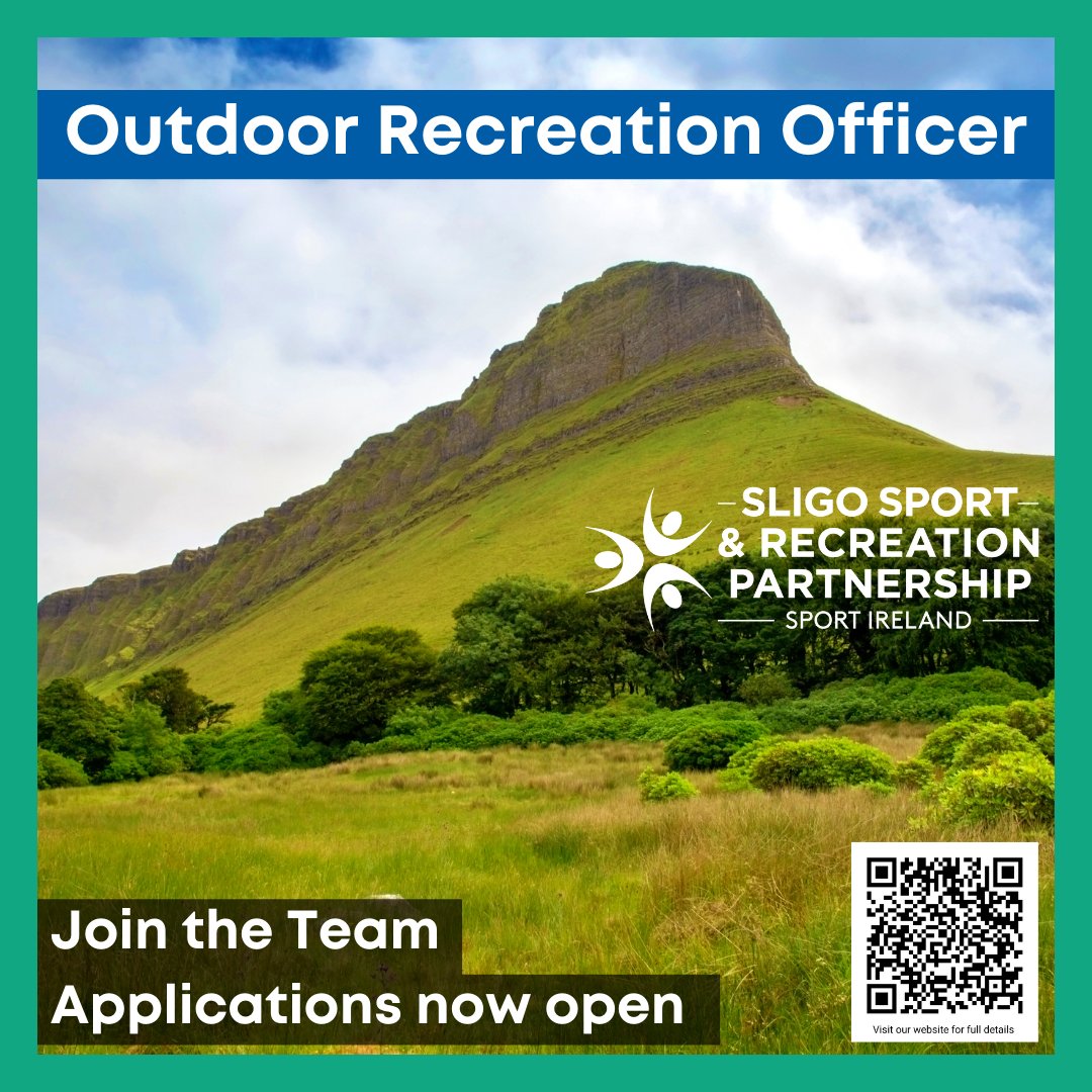 Outdoor Recreation Officer...Exciting new opportunity with Sligo Sport and Recreation Partnership, see our website... sligosportandrecreation.ie/outdoorrecreat…